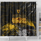 Hawthorn Hawks Shower Curtain Urban Graffiti Street Art - Bold Abstract Spray Paint