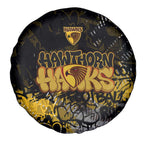 Hawthorn Hawks Spare Tire Cover Urban Graffiti Street Art - Bold Abstract Spray Paint