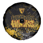 Hawthorn Hawks Spare Tire Cover Urban Graffiti Street Art - Bold Abstract Spray Paint