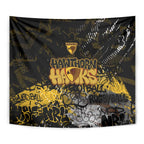 Hawthorn Hawks Tapestry Urban Graffiti Street Art - Bold Abstract Spray Paint