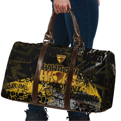 Hawthorn Hawks Travel Bag Urban Graffiti Street Art - Bold Abstract Spray Paint