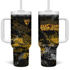 Hawthorn Hawks Tumbler With Handle Urban Graffiti Street Art - Bold Abstract Spray Paint