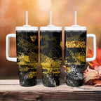Hawthorn Hawks Tumbler With Handle Urban Graffiti Street Art - Bold Abstract Spray Paint