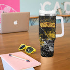 Hawthorn Hawks Tumbler With Handle Urban Graffiti Street Art - Bold Abstract Spray Paint