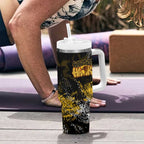 Hawthorn Hawks Tumbler With Handle Urban Graffiti Street Art - Bold Abstract Spray Paint