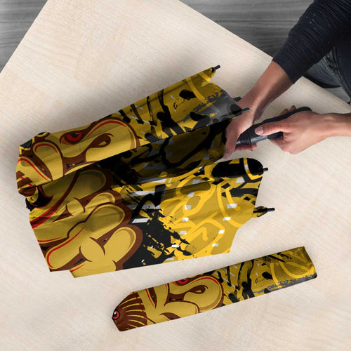 Hawthorn Hawks Umbrella Urban Graffiti Street Art - Bold Abstract Spray Paint