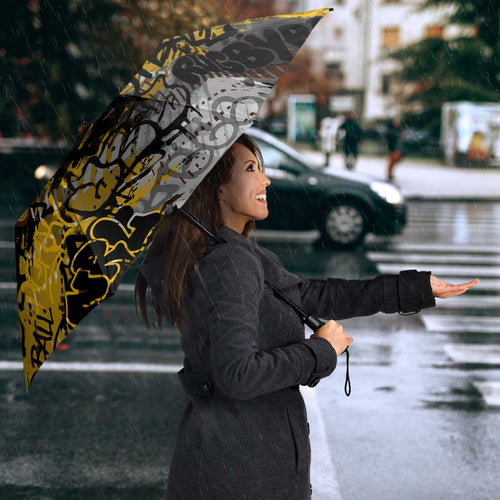 Hawthorn Hawks Umbrella Urban Graffiti Street Art - Bold Abstract Spray Paint