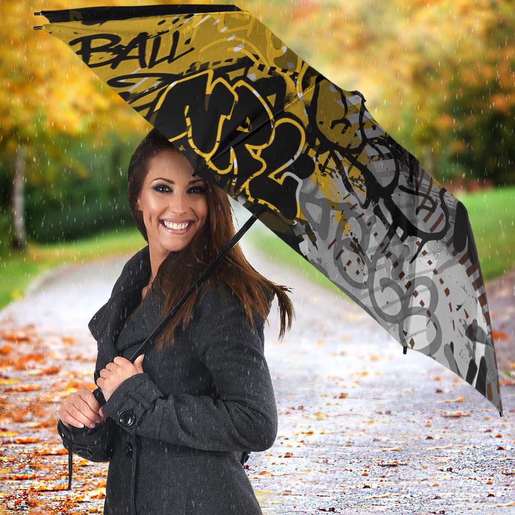 Hawthorn Hawks Umbrella Urban Graffiti Street Art - Bold Abstract Spray Paint