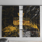 Hawthorn Hawks Window Curtain Urban Graffiti Street Art - Bold Abstract Spray Paint