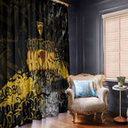 Hawthorn Hawks Window Curtain Urban Graffiti Street Art - Bold Abstract Spray Paint