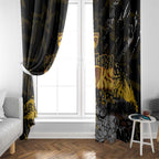 Hawthorn Hawks Window Curtain Urban Graffiti Street Art - Bold Abstract Spray Paint