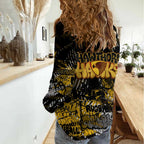 Hawthorn Hawks Women Casual Shirt Urban Graffiti Street Art - Bold Abstract Spray Paint