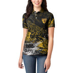 Hawthorn Hawks Women Polo Shirt Urban Graffiti Street Art - Bold Abstract Spray Paint