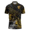 Hawthorn Hawks Zipper Polo Shirt Urban Graffiti Street Art - Bold Abstract Spray Paint