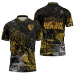 Hawthorn Hawks Zipper Polo Shirt Urban Graffiti Street Art - Bold Abstract Spray Paint