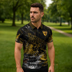 Hawthorn Hawks Zipper Polo Shirt Urban Graffiti Street Art - Bold Abstract Spray Paint