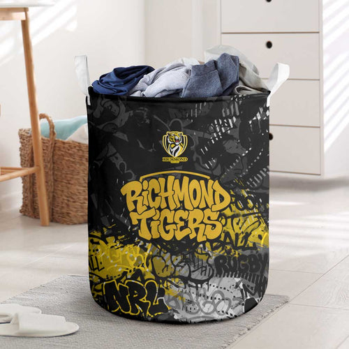 Richmond Tigers Laundry Basket Urban Graffiti Street Art - Bold Abstract Spray Paint