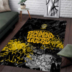 Richmond Tigers Area Rug Urban Graffiti Street Art - Bold Abstract Spray Paint