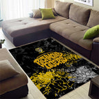 Richmond Tigers Area Rug Urban Graffiti Street Art - Bold Abstract Spray Paint