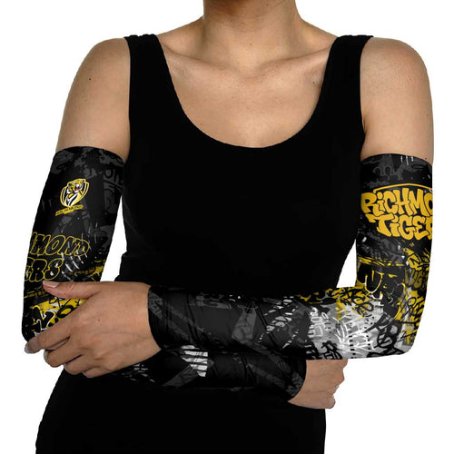Richmond Tigers Arm Sleeves Urban Graffiti Street Art - Bold Abstract Spray Paint