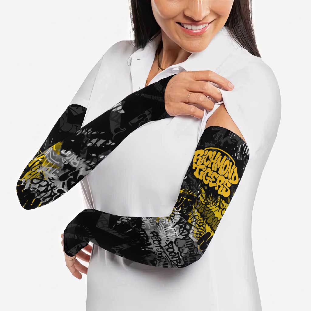 Richmond Tigers Arm Sleeves Urban Graffiti Street Art - Bold Abstract Spray Paint