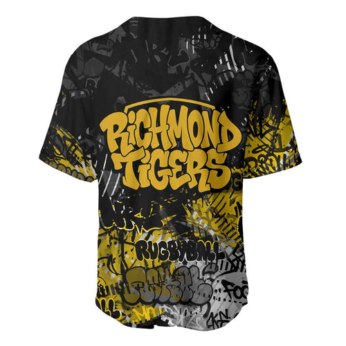 Richmond Tigers Baseball Jersey Urban Graffiti Street Art - Bold Abstract Spray Paint
