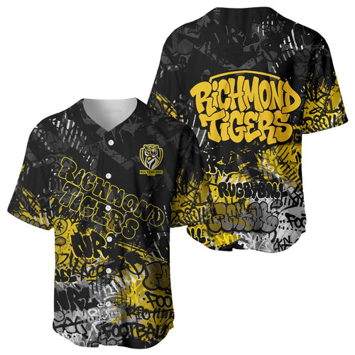 Richmond Tigers Baseball Jersey Urban Graffiti Street Art - Bold Abstract Spray Paint