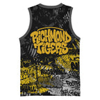 Richmond Tigers Basketball Jersey Urban Graffiti Street Art - Bold Abstract Spray Paint