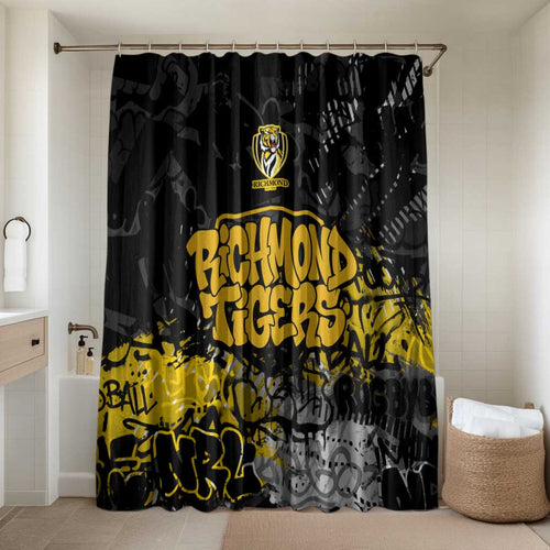Richmond Tigers Bathroom Set Urban Graffiti Street Art - Bold Abstract Spray Paint