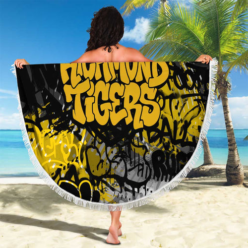 Richmond Tigers Beach Blanket Urban Graffiti Street Art - Bold Abstract Spray Paint