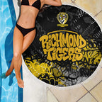 Richmond Tigers Beach Blanket Urban Graffiti Street Art - Bold Abstract Spray Paint
