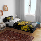 Richmond Tigers Bedding Set Urban Graffiti Street Art - Bold Abstract Spray Paint