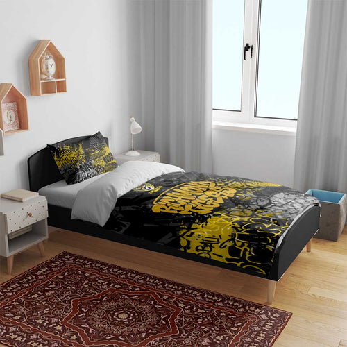 Richmond Tigers Bedding Set Urban Graffiti Street Art - Bold Abstract Spray Paint