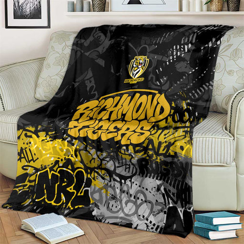 Richmond Tigers Blanket Urban Graffiti Street Art - Bold Abstract Spray Paint