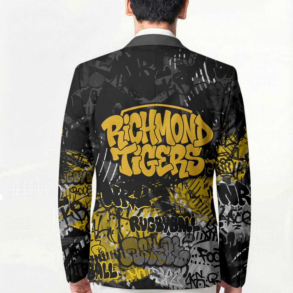 Richmond Tigers Blazer Urban Graffiti Street Art - Bold Abstract Spray Paint