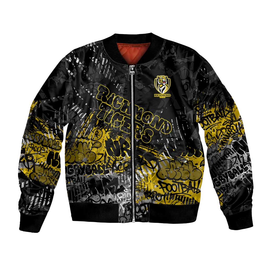 Richmond Tigers Bomber Jacket Urban Graffiti Street Art - Bold Abstract Spray Paint
