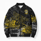 Richmond Tigers Bomber Puffer Jacket Urban Graffiti Street Art - Bold Abstract Spray Paint