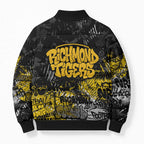 Richmond Tigers Bomber Puffer Jacket Urban Graffiti Street Art - Bold Abstract Spray Paint