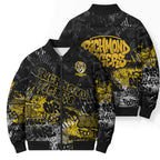 Richmond Tigers Bomber Puffer Jacket Urban Graffiti Street Art - Bold Abstract Spray Paint