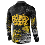 Richmond Tigers Button Sweatshirt Urban Graffiti Street Art - Bold Abstract Spray Paint