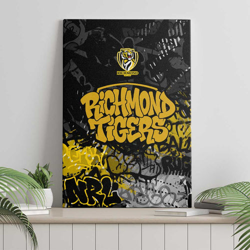 Richmond Tigers Canvas Wall Art Urban Graffiti Street Art - Bold Abstract Spray Paint