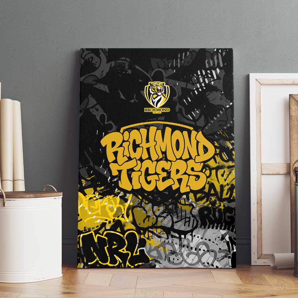 Richmond Tigers Canvas Wall Art Urban Graffiti Street Art - Bold Abstract Spray Paint