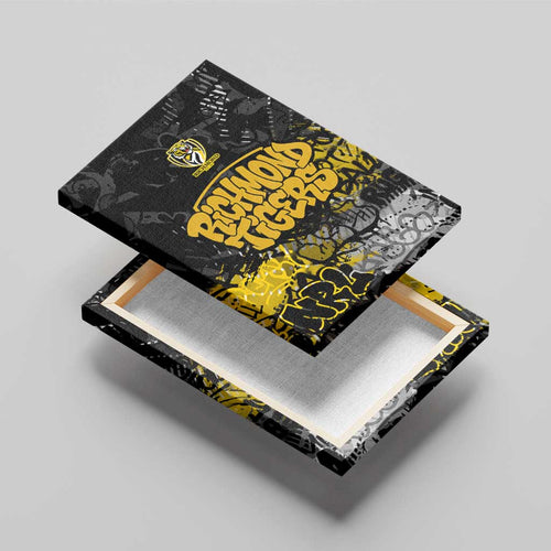 Richmond Tigers Canvas Wall Art Urban Graffiti Street Art - Bold Abstract Spray Paint