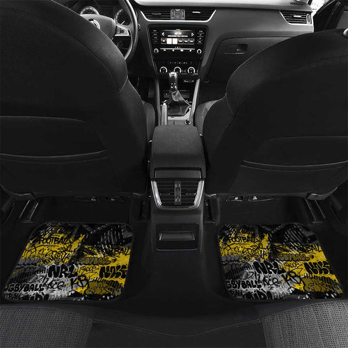Richmond Tigers Car Mats Urban Graffiti Street Art - Bold Abstract Spray Paint