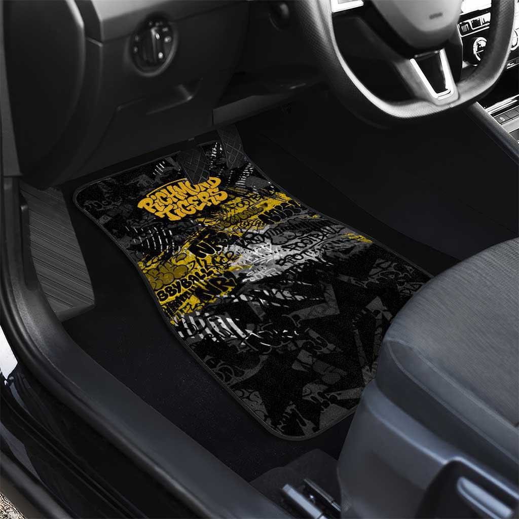 Richmond Tigers Car Mats Urban Graffiti Street Art - Bold Abstract Spray Paint