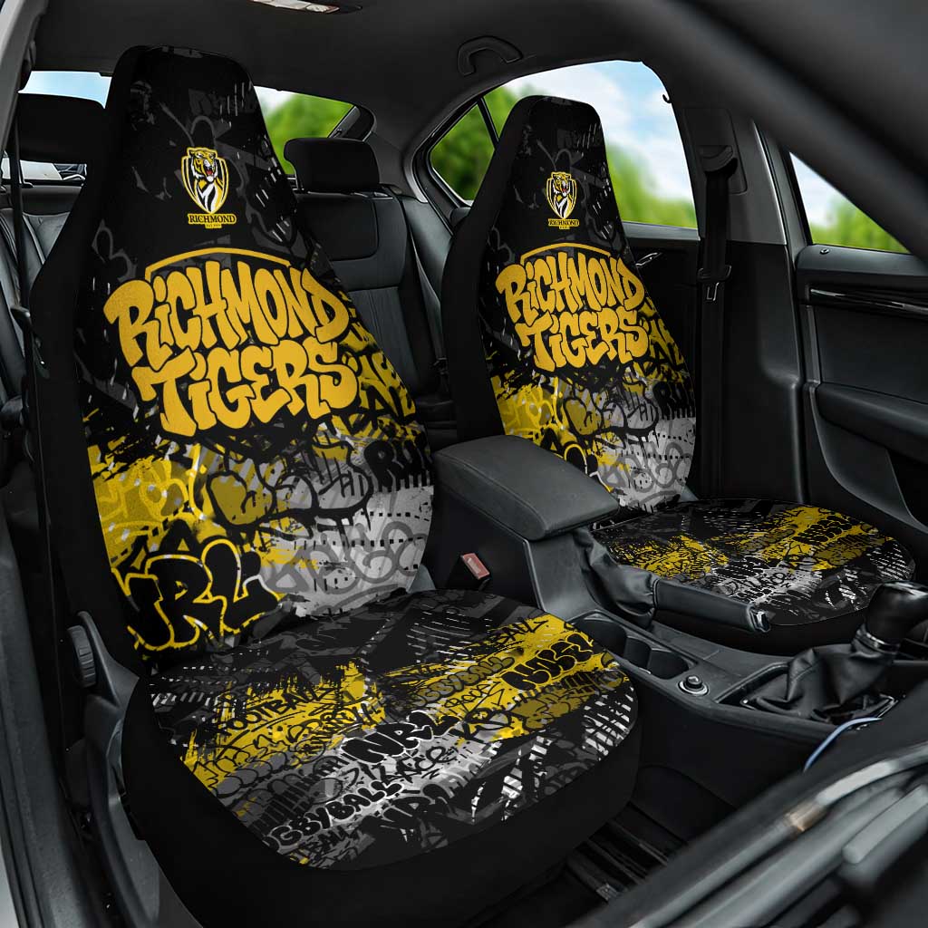 Richmond Tigers Car Seat Cover Urban Graffiti Street Art - Bold Abstract Spray Paint