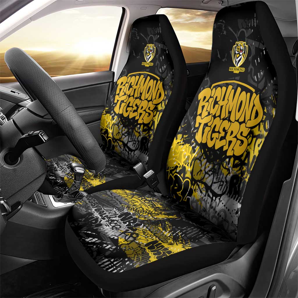 Richmond Tigers Car Seat Cover Urban Graffiti Street Art - Bold Abstract Spray Paint