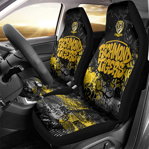 Richmond Tigers Car Seat Cover Urban Graffiti Street Art - Bold Abstract Spray Paint