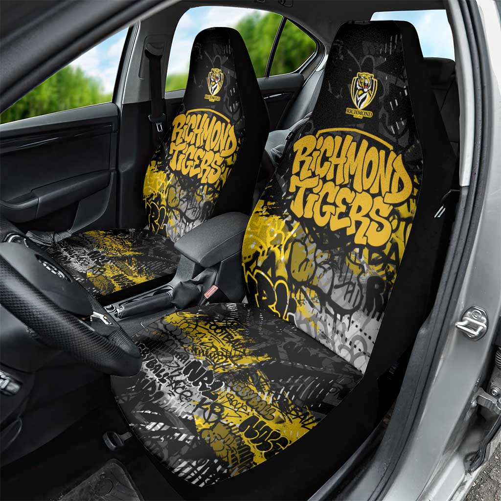 Richmond Tigers Car Seat Cover Urban Graffiti Street Art - Bold Abstract Spray Paint