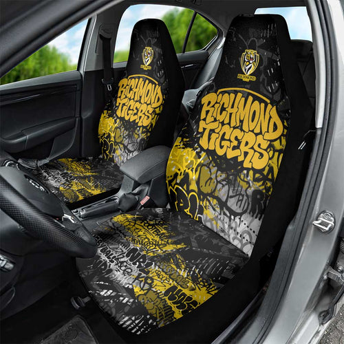 Richmond Tigers Car Seat Cover Urban Graffiti Street Art - Bold Abstract Spray Paint
